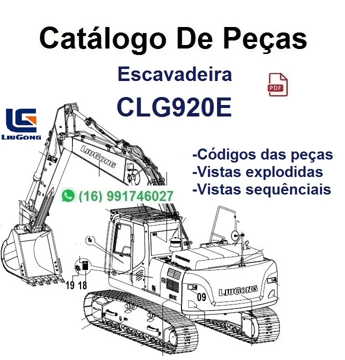 Catálogo de Peças LiuGong - CLG920E - Escavadeira