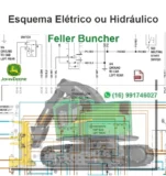 Esquema Elétrico ou Hidráulico - Feller Buncher John Deere 843J