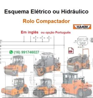 Esquema Elétrico ou Hidráulico Hamm - HD 14 / Rolo Compactador