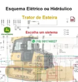 Esquema Elétrico ou Hidráulico John Deere - 450E - Trator de Esteira