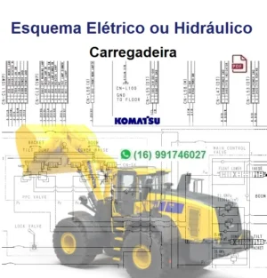 Esquema Elétrico ou Hidráulico Komatsu - WA150-3 / Carregadeira
