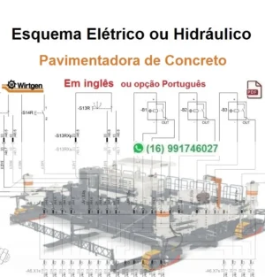 Esquema Elétrico ou Hidráulico Wirtgen - TCM 1800 - Pavimentadora