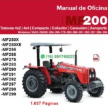 Manual De Serviço MF 250X, 250XE, 255, 265, 275, 283, 290, 292, 297, 299