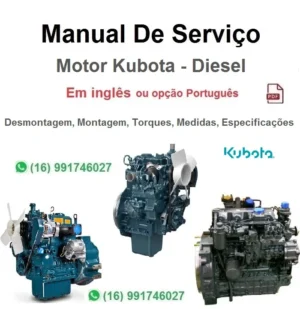 Manual de Serviço Motor Kubota - V6108-TI / Diesel