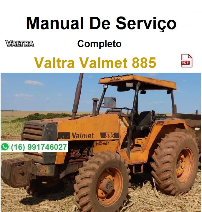 Manual De Serviço Oficina Valtra Valmet 885 - Trator