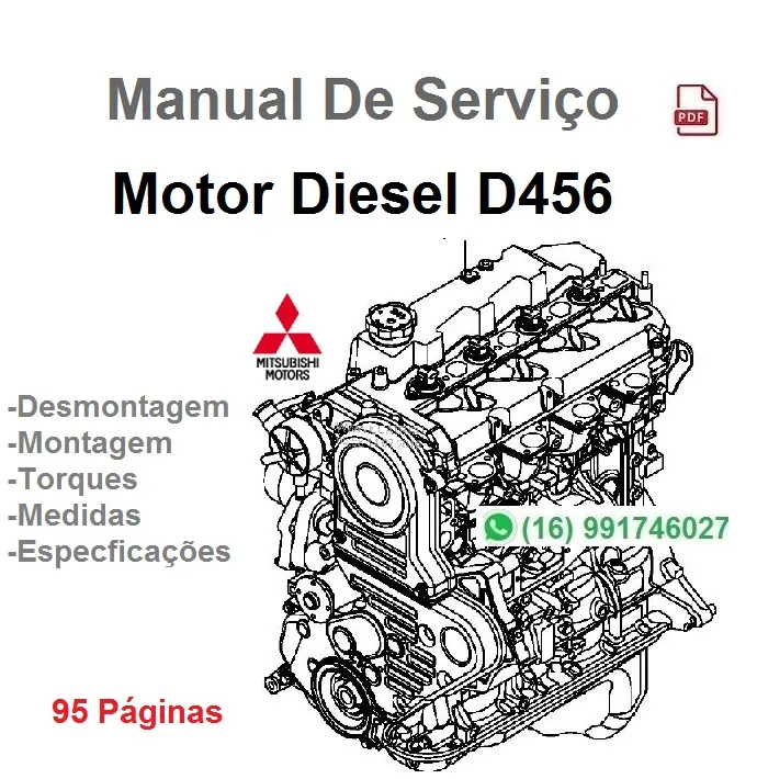 Manual de Serviço Motor Mitsubishi - D456 - Diesel