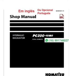 Manual de Serviço Oficina Komatsu PC200-10MO