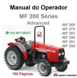 Manual do Operador - MF 265, 275, 283, 290, 291, 292 Advanced - Trator