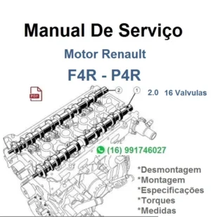 Manual de Serviço Motor - F4R, P4R - 2.0/ 16 V - Renault