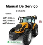 Manual de Serviço Valtra A114, A124 e A134 HiTech 2017 em PDF, em português
