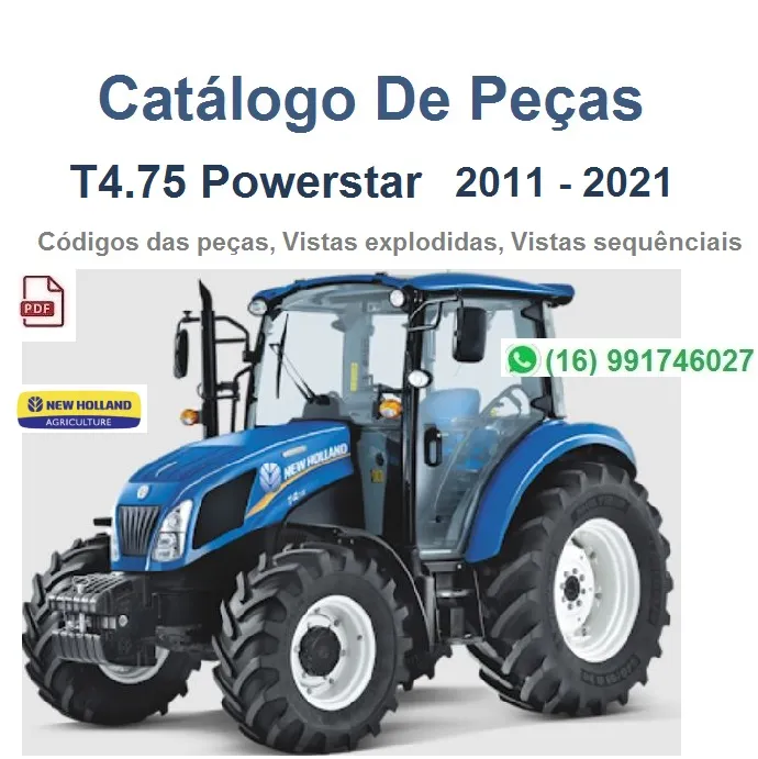 Catálogo De Peças Trator T4.75 - 2011/ 2021 -New Holland / Português