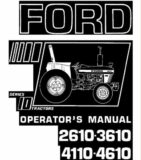 Manual do Operador Ford New Holland 2610, 3610, 4110, 4610 -Trator