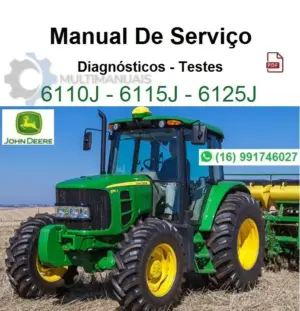 Manual de Serviço Diagnóstico John Deere 6110J, 6115J, 6125J -Trator