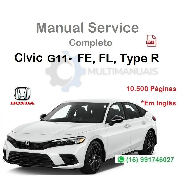 Manual De Serviço Honda Civic G11 - FE, FL, Type R