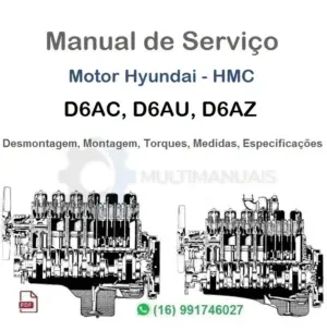 Manual de Serviço Motor D6AC, D6AU, D6AZ - Hyundai