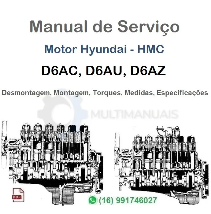 Manual de Serviço Motor D6AC, D6AU, D6AZ - Hyundai