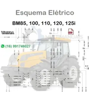 Esquema Elétrico Valtra BM85, 100, 110, 120, 125i - Trator