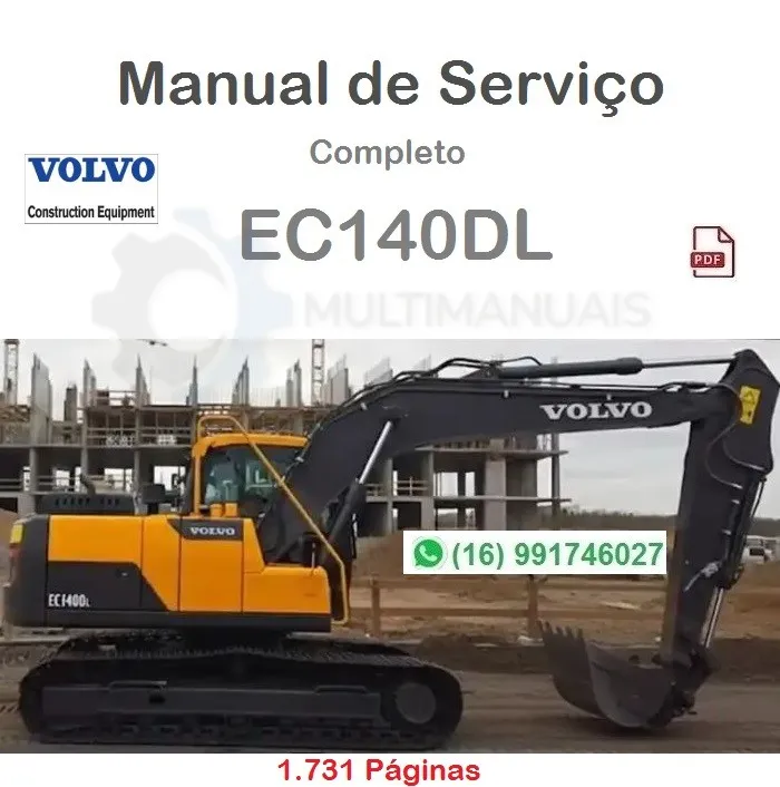 Manual De Serviço Volvo - EC140D L - Escavadeira