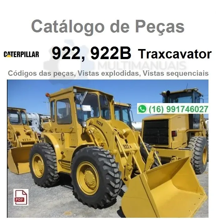 Catálogo de Peças Caterpillar Traxcavator 922, 922B