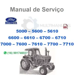 Manual de Serviço Trator Ford 5610, 6610, 6710, 7610, 7710