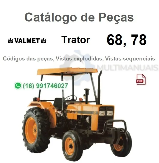 Catálogo de Peças Trator Valmet 68, 78 e 68 Cafeeiro
