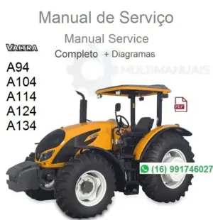 Manual de Serviço Valtra A94, A104, A114, A124, A134 - Trator
