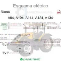 Esquema Elétrico Valtra A94, A104, A114, A124, A134 - Trator
