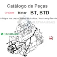 Catálogo de Peças Motor Yanmar BT, BTD - 3 Cilindros