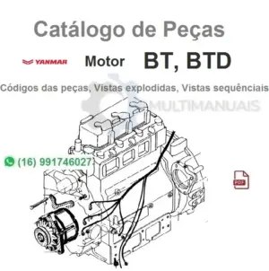 Catálogo de Peças Motor Yanmar BT, BTD - 3 Cilindros
