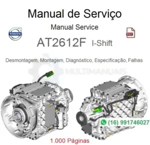 Manual de Serviço Volvo I-Shift AT2612F em PDF em português, 1.000 páginas