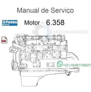 Manual de Serviço Motor Perkins 6358, 6.358 - PDF