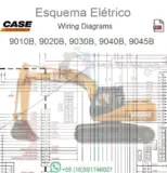 Capa de PDF com esquema elétrico para escavadeiras Case 9010B, 9020B, 9030B, 9040B e 9045B