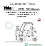 Capa do catálogo de peças Yale B975 em PDF, 558 páginas, idioma inglês