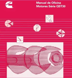 Capa do Manual de Serviço do Motor Cummins QST30 em PDF, português, 739 páginas