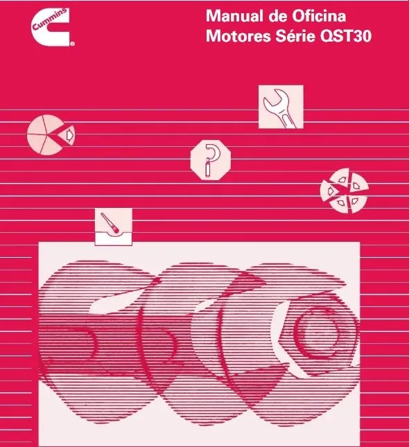 Capa do Manual de Serviço do Motor Cummins QST30 em PDF, português, 739 páginas