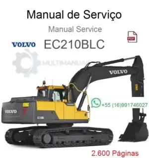 Manual de Serviço Volvo EC210BLC - PDF com 2.600 Páginas
