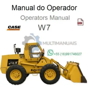 Manual do Operador Case W7 - Carregadeira
